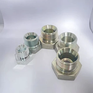 4B Construction Machinery Parts BSP Male 60 Seat Bonded Seal Plug D-Type Breaker Hammer Stopper Silver Galvanized for Hose