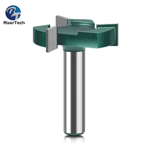 Three-Edged T-Shaped Knife Bottom Cleaning Groove Woodworking Milling Cutter Four-Edged Engraving Knife Alloy Cutter for Milling