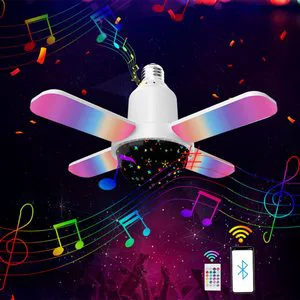 TSINYE Mini Wireless for Music Light RGB Colorful Four-leaf Light for Home Use