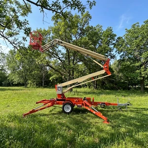 ZMT P-996 12m 16m 18m 24m Tow Behind Hydraulic Trailerable Cherry Picker Spider Man Lift Telescoping Towable Boom Lift