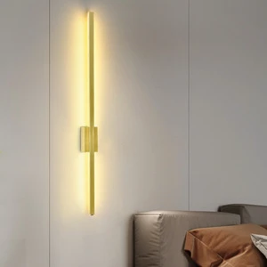 Simple and Modern Long LED Wall Lamp Background Wall Decorative Lamp Suitable for Living Room Bedroom Corridor