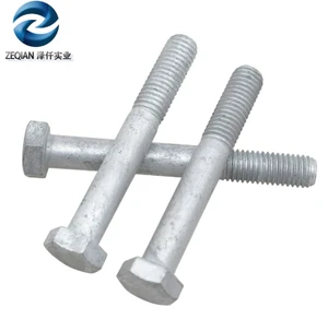 Q235 National Standard Hot-dip Galvanized Hexagonal Bolts, Factory Wholesale. High-quality Products, Specifications M8 - M30