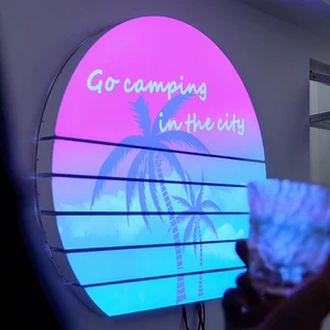 Outdoor Waterproof Back Hanging Atmosphere Decoration Lightbox Advertisements, Sunset Lights, Creative Luminous Billboards