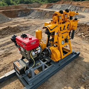 Hydraulic Grouting Hole Drill 130m 150m 200m Portable Diesel Diamond Bit Mineral Analysis Core Sampling Geological Rig