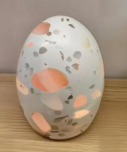 Terrazzo Mushroom-Shaped Handcrafted Light for Interior Use