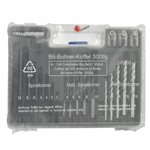 Wholesale 300-Piece Set Multipurpose Three-Point Woodworking Construction Drill Bits Extension Rod Screw Multipurpose Drill Bit