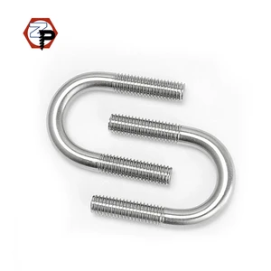 DIN3570 U Type Bolts Pipe Clamp With Nut Plate Stainless Steel SS A2-70 A4-80 U-Shape Bolt Fastener Manufacturer