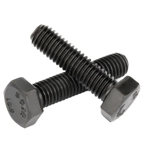 12.9 Grade High-Strength External Hexagon Bolts DIN933 Carbon Steel M4-M12 No Nuts Included
