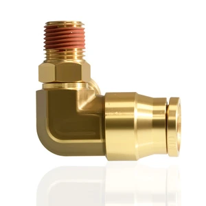 DOT Air Brake Fittings Brass Push To Connect Quick Release Male Adapter Tee Union Elbow 3/8 NPT Tube OD Truck Trailer