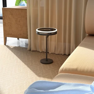 Contemporary Circular LED Table Lamp Aluminum Decorative Reading Lamp for Bedrooms Studies