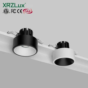 XRZLux 15W Semi-Recessed Dimmable LED COB Anti-glare Downlight Aluminum Ceiling Spotlight Dimmable IP44 Fixed LED Down Light