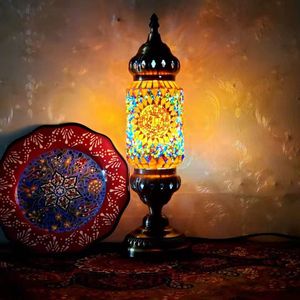 Colorful Traditional Metal Base Decorative Turkish Moroccan Desk Lamp Night Wholesales