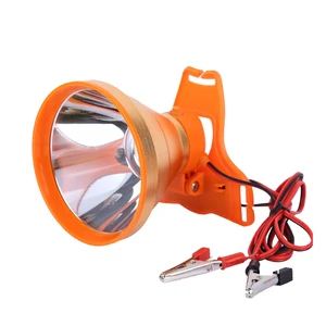 12V External Battery-powered Yellow Light Head Super Bright Large Beam High-intensity Headlamp Fishing Light Searchlight
