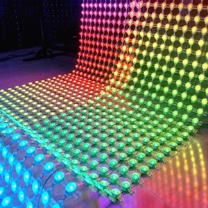 Outdoor Waterproof P50 Advertising RGB Transparent Pixel Point Lights Programmable LED Curtain Display