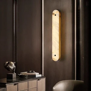 Wholesale Natural Marble Wall Lamp Luxury Hotel and Home Bedroom Living Room and Corridor wall Lighting