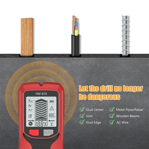 6 in 1 Wall Metal Detector Backlight Stud Finder AC Live Wire Cable LCD Display Electronic Scanner 220V IP67 1 Year
