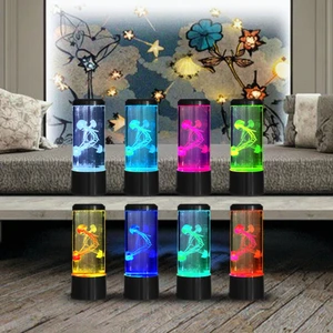 Hot Selling Dream Jellyfish LED Night Light Creative Color Changing Aquarium Lava Lamp Remote Control Plug-In For Living Room