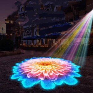 LED Advertising Light Pedestrian Zoom Swirling Spotlight Gobo Logo Swirling Projection Brand Image Projector Lamp