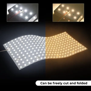 Tunable White Flexible LED Sheet DC24V 40W 484LEDS 490*245mm Ultra High CRI LED Sheet 2700K+6500K For Marble Boxes Back Lighting