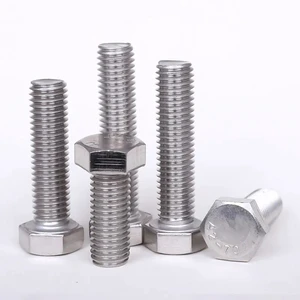 Manufacturing Wholesale 304 316 Bolt And Nut Washer DIN931 DIN933 Hex Stainless Steel Bolt