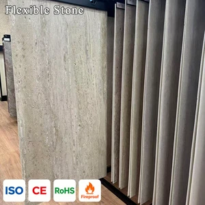 Wholesale Price Flexible Stone Wall Panel Luxury 3D Texture Wall Cladding External MCM Soft Stone Veneer Sheet