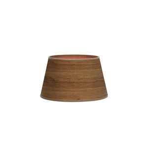 pantalla de lmpara e27, madera oscura, dimensiones 25x20x15 cm, ideal para decoracin y ambientacin de interiores.