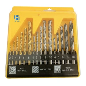 16PCS Multi Function Combination Drill Bit Set in Plastic Box for Drilling