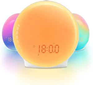 Sunrise RGB Mood Light with White Noise & Alarm Novelty Design Electric for Babies and Kids