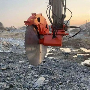 Top Selling 20 Tons Excavator Attachment Cutting Machine Concrete Rock Chain Saw with Motor Core Component