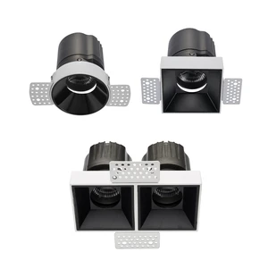 Modern Project AC100-277V 3CCT LED Ceiling Light 8W/15W/25W Trimless Recessed COB Spot High-end Villa Hotel High CRI 90/97