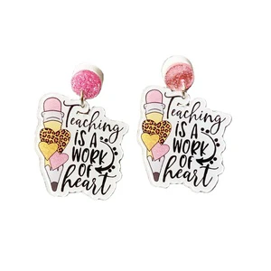 Women Popular Earring New Arrivals Design Earrings Acrylic Fashion Cartoon Earring Icecream Custom Wholesale