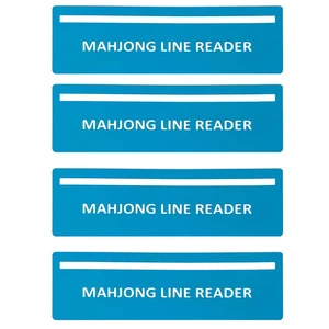 Professional Portable Mahjong Line Reader for American Card Game Blue Plastic Slide Guide Helper Tool High Quality New