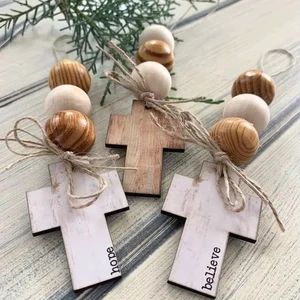 Wood Pieces and Wooden Forest Decorations Trees and Christmas Ornaments for Cabin Log Farmhouse Forest Room Wooden Sign