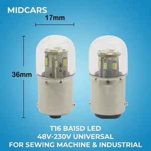 BA15D LED Bulb 220V 110V 48V Wide Voltage 1.2W T16 G18 Miniature Bayonet Base Signal Lamp For Sewing Machine Indicator
