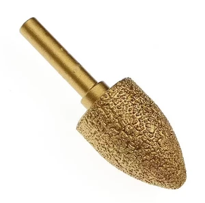 Multipurpose Brazed Diamond Bullet Shape Grinding Bit For Angle Grinder - CNC Engraving, Stone Carving, Heavy Duty Metal Burr