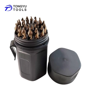 29Pcs M35 Cobalt Drill Bit Set 1/16 To 1/2 Stepped Point HSS Co5% Jobber Length Twist Bit For Stainless Steel Hard Metal