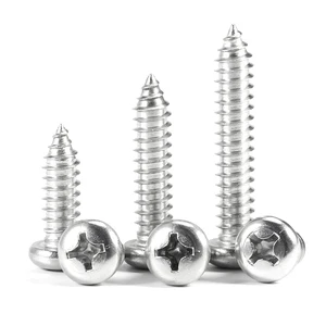 Manufacturers China Wholesale Iron Pan Head Wood Cross Self-tapping Full Thread Stainless Steel Self Tapping Screws for Metal