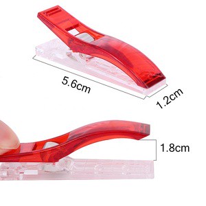 Hot Selling DIY Stationery Clip 50 PCS Per Bags Colorful 56 mm Plastic Hemming Wonder Magnet Spring Clip