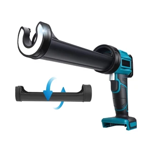ZhengTong 21V Cordless Electric Caulking Gun with 4 Adjustable Speeds LED Light Drip-Free Silicone Sealant Battery Powered