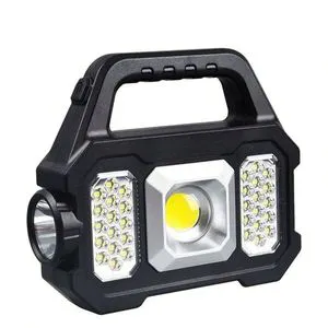 Best-selling solar-powered LED high-intensity portable light COB rechargeable work light USB output torch patrol searchlight