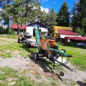 Forestry Machinery 20T Hydraulic Horizontal Mobile Manual Control Chainsaw Wood Cutting and Splitting Machine Wood Processor