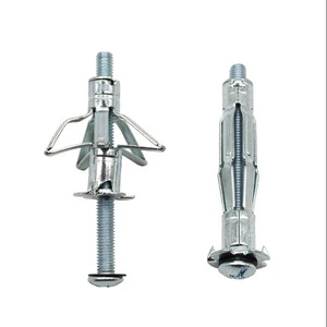 Hollow Wall Stainless Steel Hex Head Bolts 20mm Zinc Plated Spot Anchor Screw for Gypsum Board M4 DIN Galvanized Steel Bag