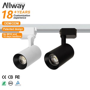 Commercial Aluminum Rail 360 Angle Adjustable Tracklight COB Focus Spot Lamp Shop 10W 20W 30W LED Track Light