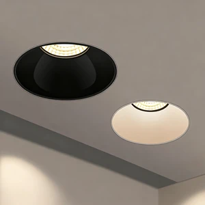 COB LED Downlight Deep Anti-Glare Spotlight Ra92 Frameless Recessed Ceiling Light Modern Home Office Indoor Aluminum
