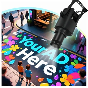 Free Custom Logo Gobo Projector Advertising Lights 40w 60w 100w Led Sign Wall Projection Lamp Outdoor Waterproof Ip67 Hdbright