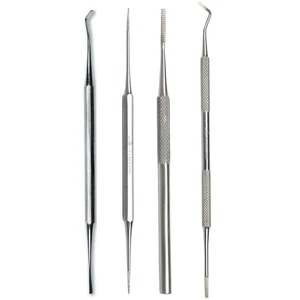 Ingrown Toe Nail Treatment Kit 4pcs Single Double Ended Stainless Steel Files Durable Reusable Professional Custom Logo