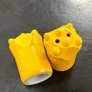 6-Button Tungsten Carbide Drill Pipe Bit 40mm Inside Hole Forging Processing for Mining Machine Parts