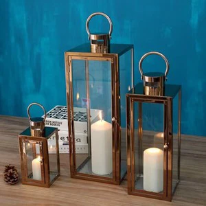 Wholesale Large Floor Wedding Lanterns Outdoor Decoration Lantern Stainless Steel Lantern