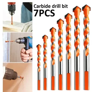 5/6/8/10/12mm Carbide Multifunction Long Hammer Drill Bits for Glass Ceramic Tile Concrete Brick Metal Wood Hole Opener