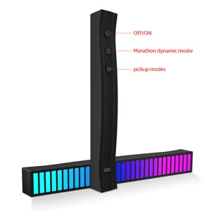 Voice-activated Pickup Rhythm Light RGB Colorful Full Color LED Display Music Rhythm Sound Control Atmosphere Light